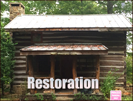 Historic Log Cabin Restoration  Dillwyn, Virginia